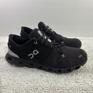 On Cloud Running Shoes Women's Cloud X 3 Sneakers Black Sz 9 Black/white